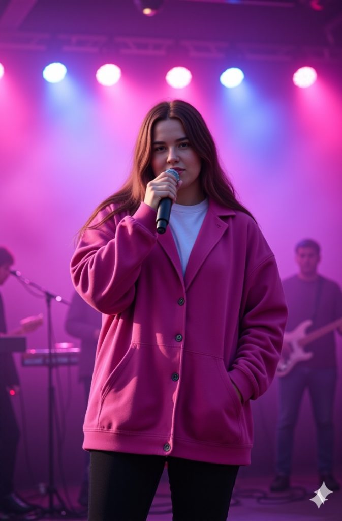 flux dev cinematic midwide shot of a confident young woman in 0